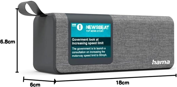 Hama DR200BT Tischradio DAB, UKW DAB, UKW, Bluetooth® Grau