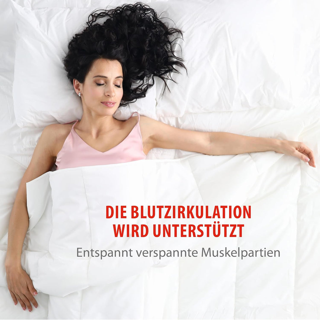 alpina Heizdecke - Wärmedecke 80 x 150CM - Wärmeunterbett 60W - Beheizbare Decke mit 3 Wärme-Einstel