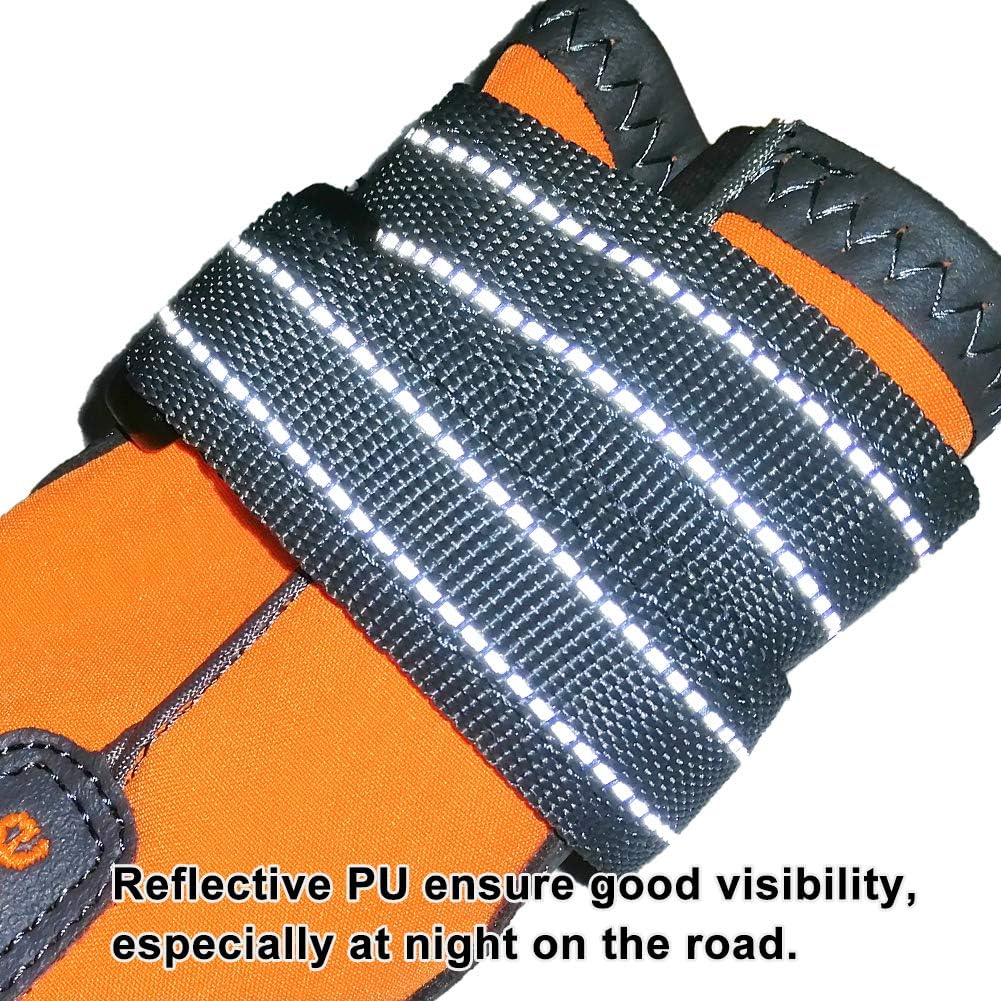 MOKCCI Truelove Pfotenschutz Hundestiefel,Wasserdicht Hundeschuhe mit Reflektierenden Riemen für Kle