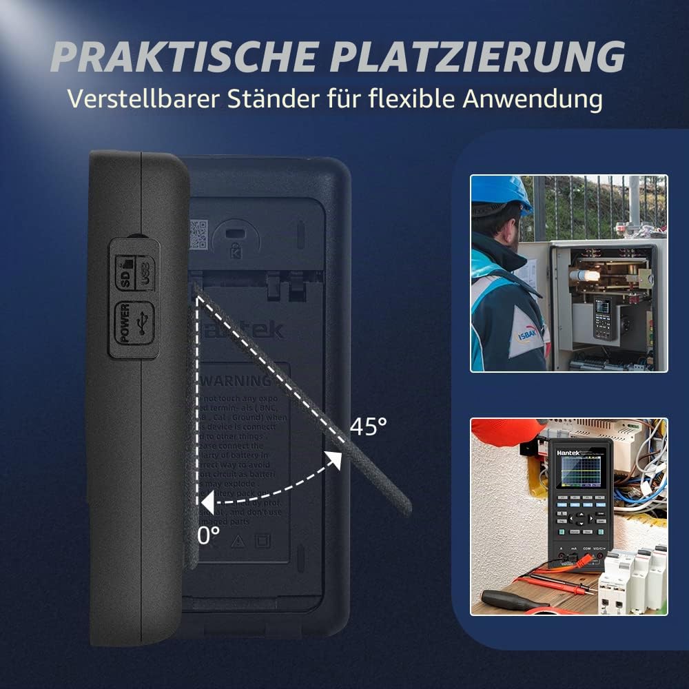 Hantek 2D72 Oszilloskop 3 in 1 Funktion 70MHz Bandbreite Zweikanal-Oszillograph mit Digital Multimet
