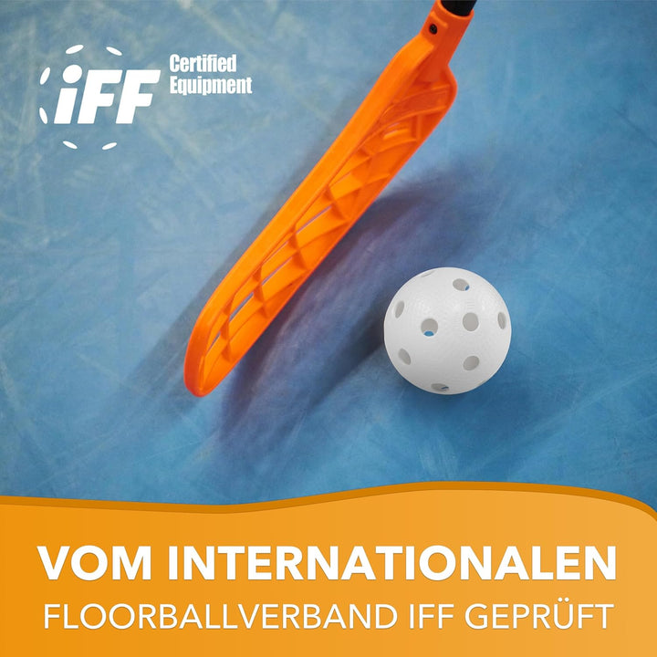 Fat Pipe | Floorball Unihockey Ball 24er Team Set | Fat Balls | Weiss | Wettkampfball Trainingsball