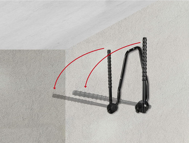 Eufab 16404 Garagen-Wandhalter 3 Fahrräder, (B x H) 550 mm x 550 mm Wandhalter für 3 Fahrräder, Wand