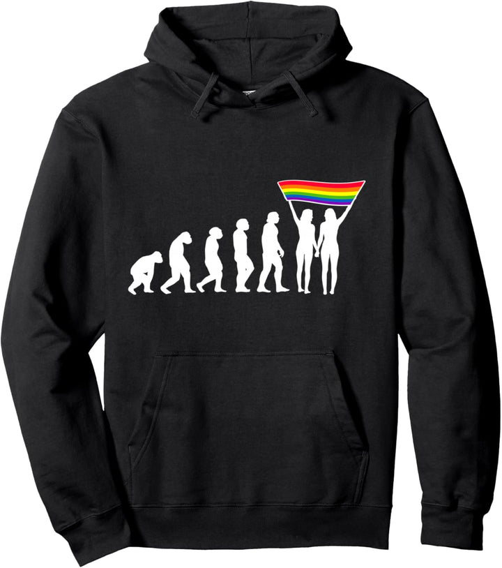 LGBTQ Evolution lesbischen pride Lesben Flagge LGBTQ Pullover Hoodie
