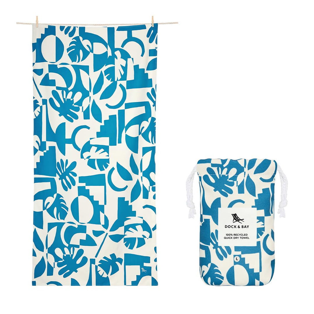 Dock & Bay Strandhandtuch - Schnell trocknende Mikrofaser, ohne Sand - Kompakt, Leicht - 100% recyce