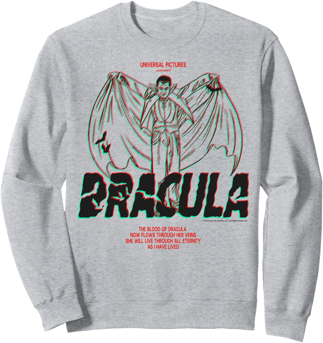 Universal Monsters Dracula 3D Style Portrait Sweatshirt