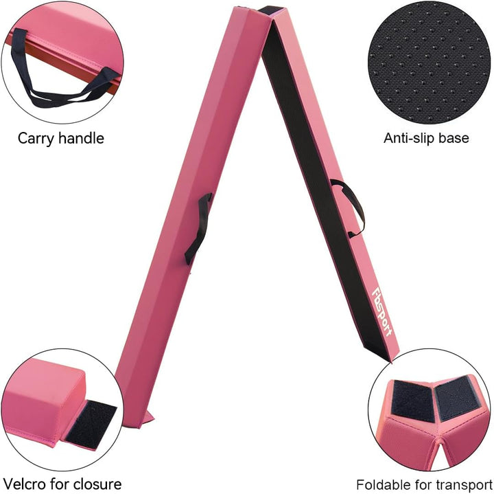 FBSPORT Schwebebalken Kinder Faltbarer Balken Turnen Balance Beam für Zuhause Training Klappbarer Sc