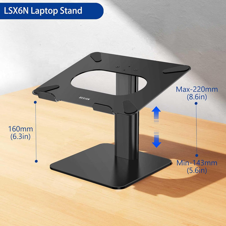 BESIGN LSX6N Laptop ständer, Verstellbarer ergonomischer Notebook-Ständer, Laptop ständer kompatibel
