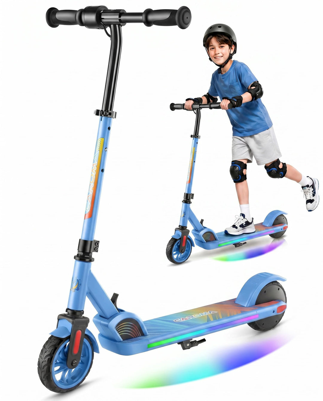 Caroma E Scooter Kinder von 8-12 Jahren, 180W Motor, 16 km/h, 60 min Fahrzeit, Einstellbare Geschwin