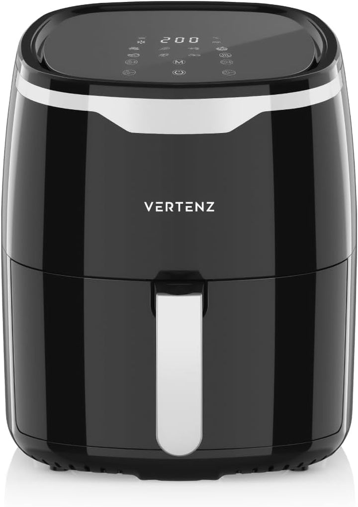 VERTENZ Taste 50 | Kompakte Heissluftfritteuse Airfryer XL 5 Liter Fassungsvermögen | 8 Automatische