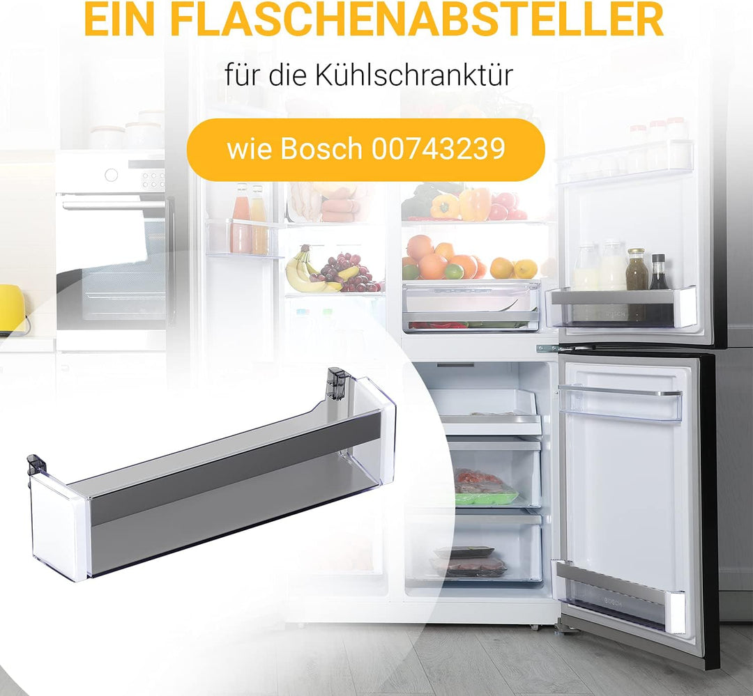 Flaschenhalter Flaschenfach für Kühlschrank Ersatz für Bosch Siemens 743239 00743239 Absteller Flasc