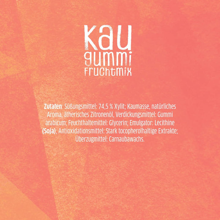 Xucker Zuckerfreie Zahnpflege Kaugummis Fruchtmix - Xylit Kaugummi zuckerfrei mit Frucht-Geschmack I