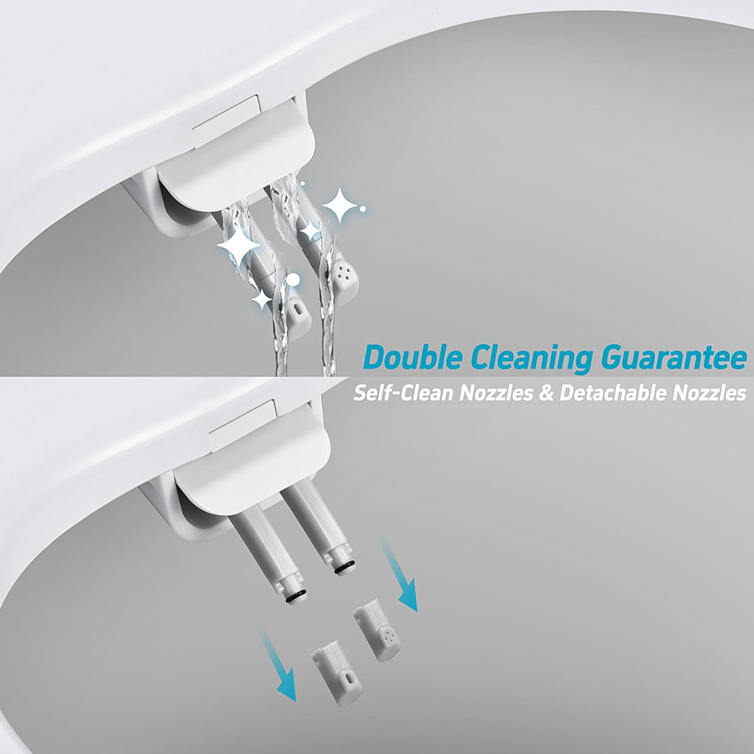 SAMODRA Bidet Toilettensitz - Dusch WC Aufsatz Bidet Japanische Toilette - WC Sitz D Form mit Absenk