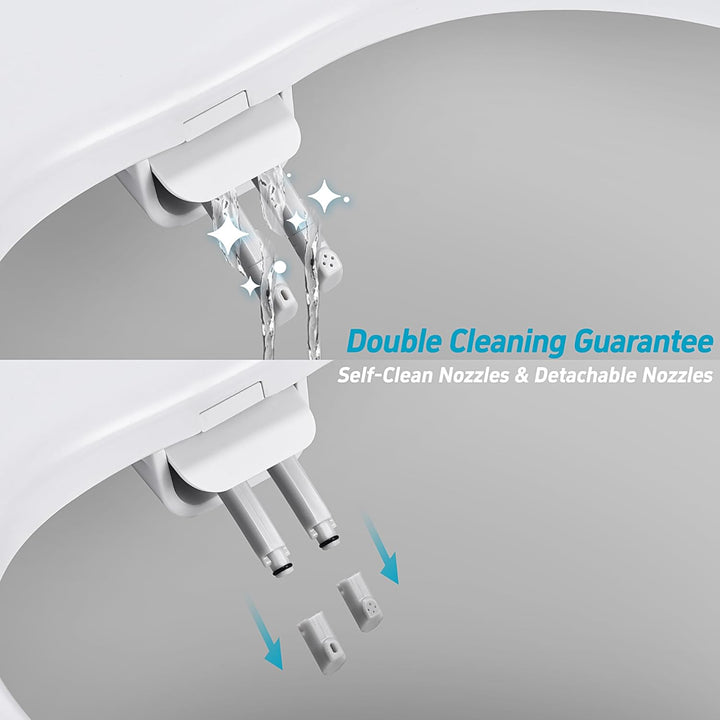 SAMODRA Bidet Toilettensitz - Dusch WC Aufsatz Bidet Japanische Toilette - WC Sitz D Form mit Absenk