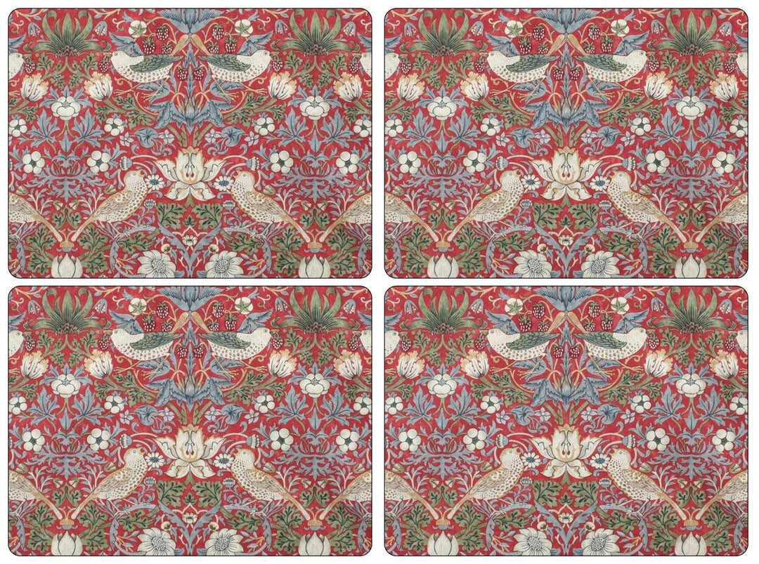 Pimpernel Strawberry Thief Red Tischunterlage 4 Stück (s)