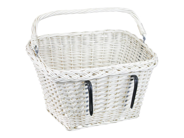 Wicker Basket for Bicycle - White, Bicycle Basket, Shopping Basket, Shopping Basket Kein Saum, Kein