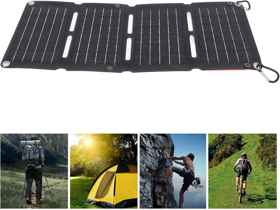 40 W Faltbares Solarpanel mit USB-C-USB-A-Ausgängen für Telefone, Powerbanks, Tablets, Schnelles Auf