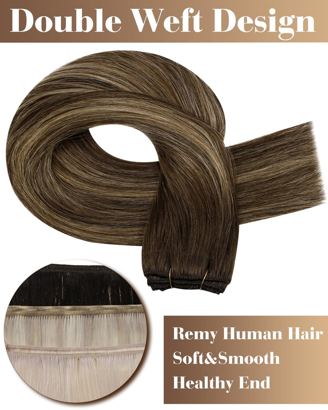 Hetto Braun Extensions Tressen Echthaar Remy Tressen Extensions Echthaar Braun Tressen Echthaar Exte