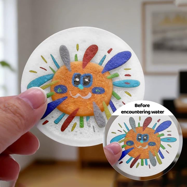 40 Stück Magic Puffy Paint Paper Weisse Schaumstruktur Malpapier, Puffy Art Set, für 3D-Malerei Kart