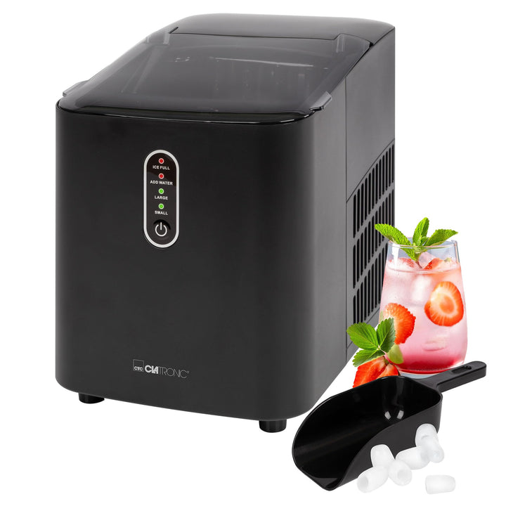 Clatronic® Eiswürfelmaschine schnelle Produktion - Eiswürfel in 10 Minuten | bis zu 10kg Eis in 24 S