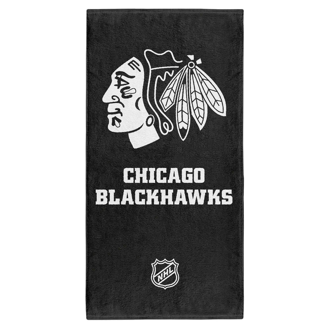 Chicago Blackhawks NHL Duschtuch Handtuch Badetuch in 70 x 140 cm, 100 % Baumwolle