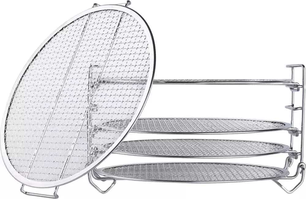 Ziva Instant Topf Edelstahl Wäscheständer - 5 Schichten - Geeignet für Crisp 8 Liter