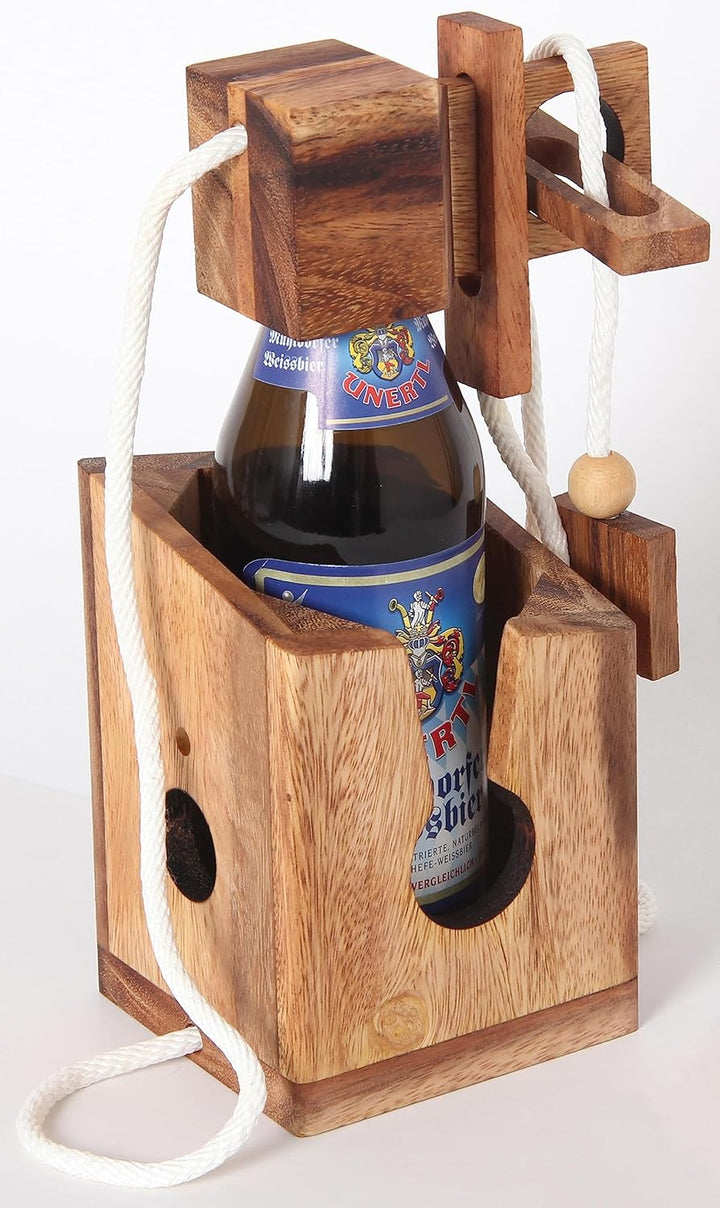 Flaschen-Puzzle Weinflasche Flaschen Holzpuzzle Geschenkidee Wein Sekt Verschluss Flaschenpuzzle