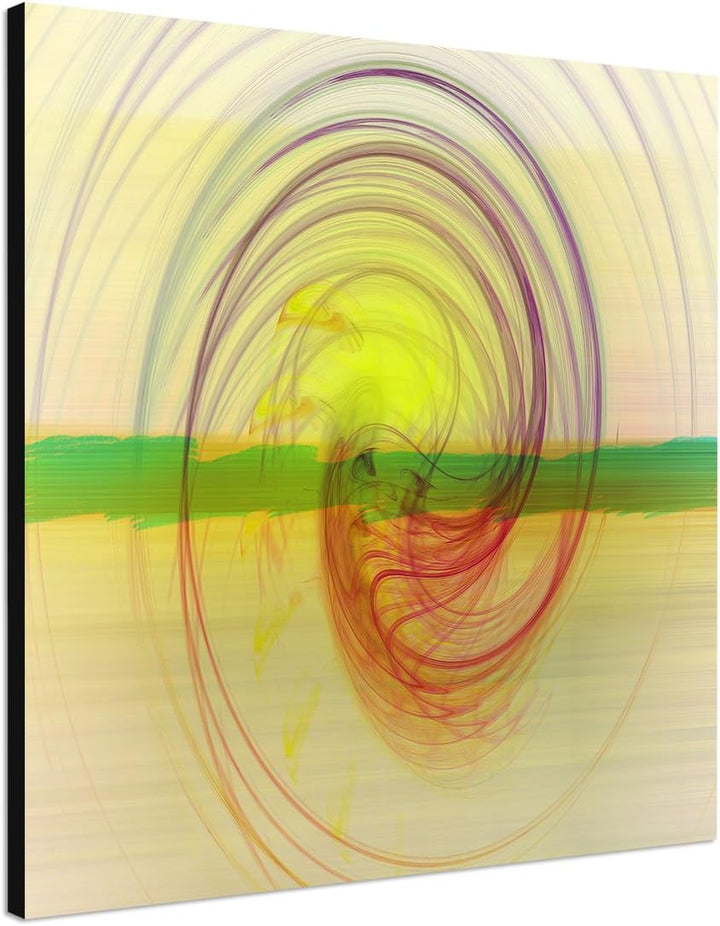 Paul Sinus Art Modernes Wandbild Abstrakt043_60x60cm Abstrakte Kunst Kunstdruck auf Leinwand Zeitlos