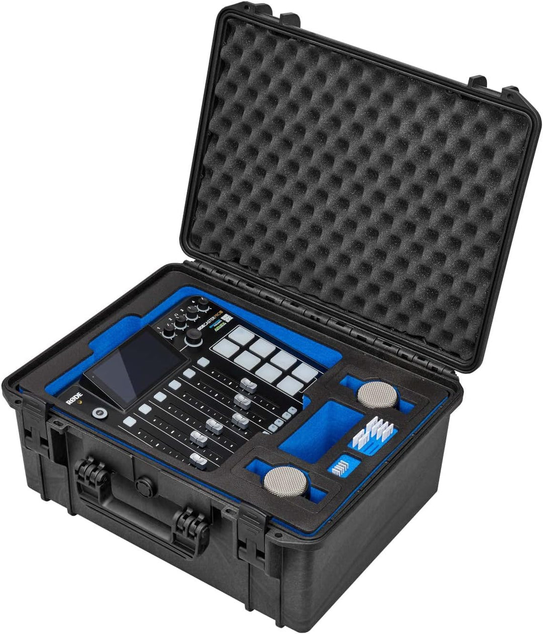 TOMcase wasserdichter Outdoor Koffer für RODEcaster Pro II, weiteres Podcast Equipment und viel Zube