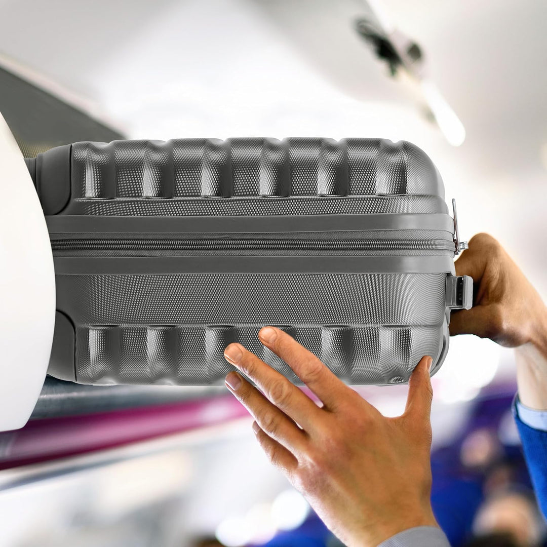 Flight Knight Leichte 4-Rad-abs-hartschalenkoffer Handgepack, Zugelassen Fur Uber 100 Fluggesellscha