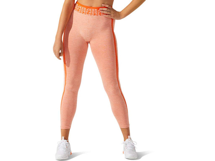 ASICS Collant sans coutures Femme Cropped Logo 17 Orange, 17 Orange
