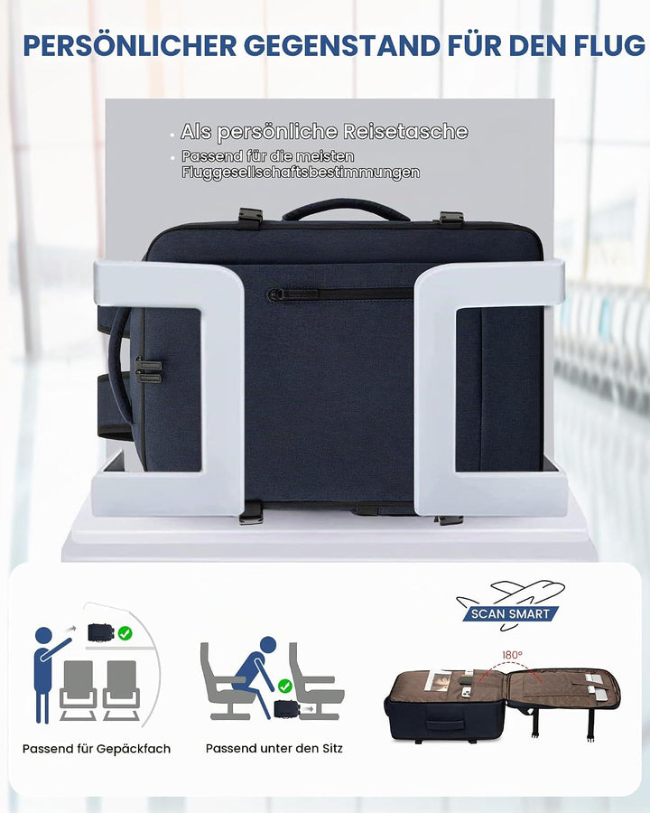 LOVEVOOK Handgepäck Rucksack 45x36x20 für Easyjet, Reiserucksack Herren Damen Flugzeug Klein Tasche