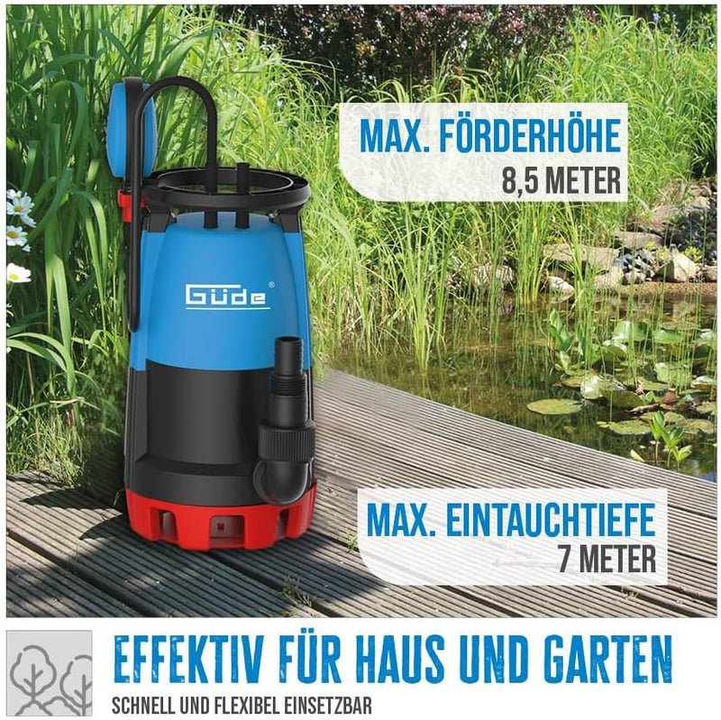 Güde 94643 KOMBITAUCHPUMPE GS 751 3IN1, Blau, Schwarz