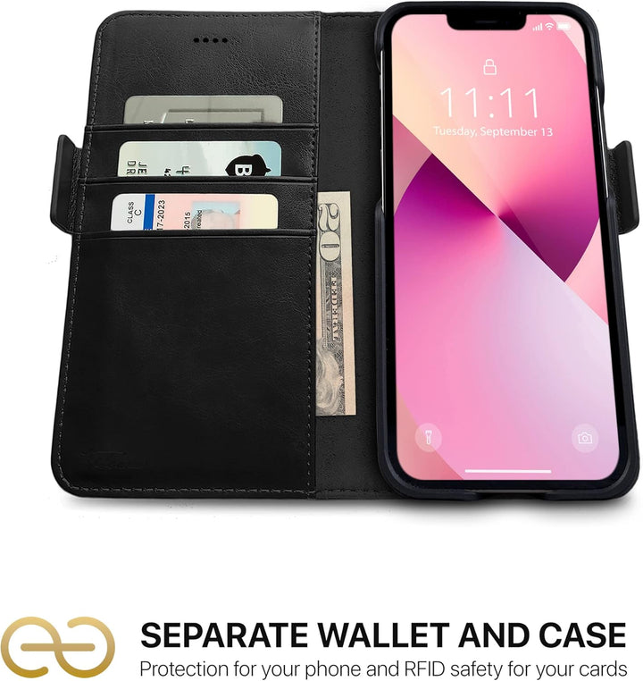 Dreem Fibonacci iPhone 13 Mini Brieftaschen-Etui / 2-in-1 stossfestes Etui und abnehmbares Folio aus