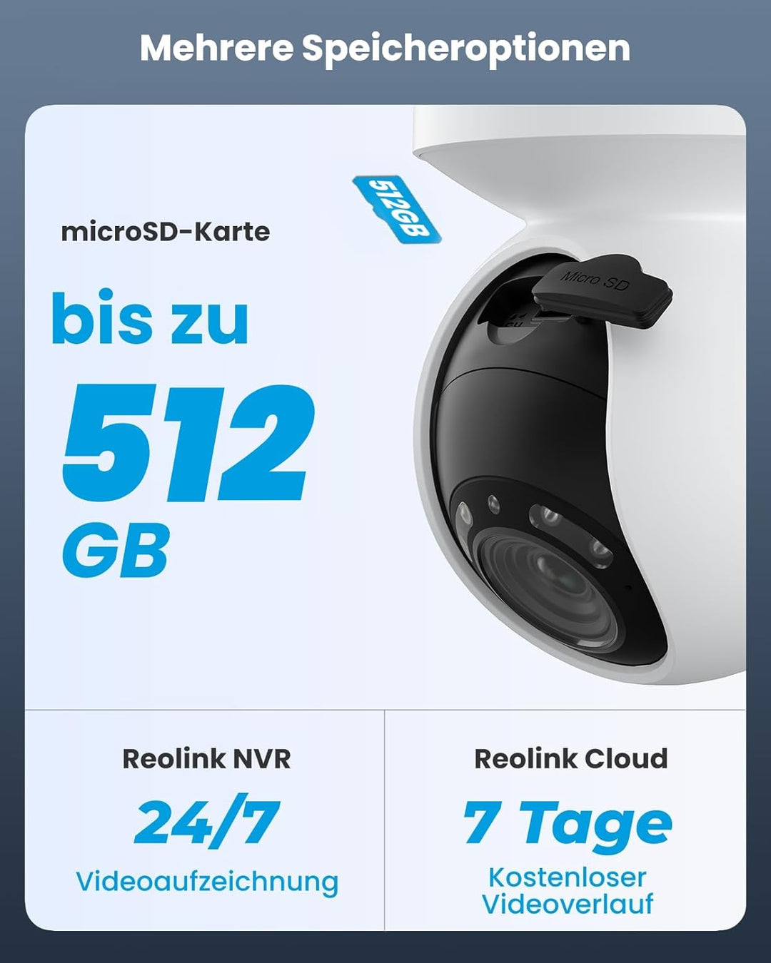 Reolink 5MP PTZ Überwachungskamera Aussen, 3X Optischer Zoom, 2,4/5GHz WLAN Kamera Outdoor mit Perso