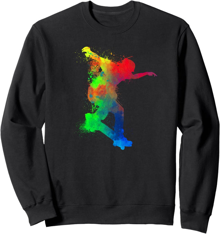 Skateboard Skateboarder - Water Splash Halfpipe Skater Sweatshirt