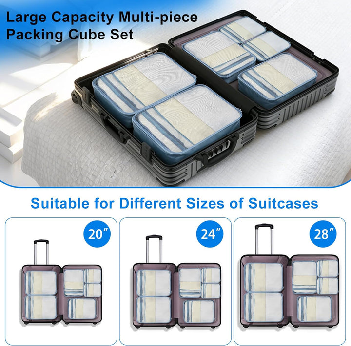 2 Large &amp; 2 Medium &amp; 2 Small Packing Cubes - Mischgrössen Koffer Organizer– Packwürfel von klein bis