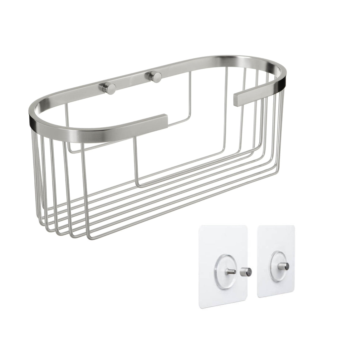 TATAY Duschkorb Ohne Bohren Oval | Mit Befestigungssystem (Quick Fix) | Belastbar bis 5 kg | 100% Ro