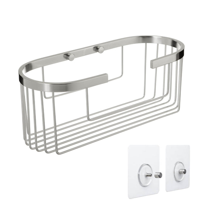 TATAY Duschkorb Ohne Bohren Oval | Mit Befestigungssystem (Quick Fix) | Belastbar bis 5 kg | 100% Ro