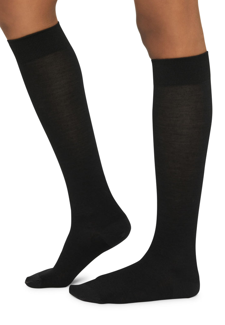 Wolford Damen Merino Knee-Highs Kniestrümpfe S Schwarz (Black 7005), S Schwarz (Black 7005)