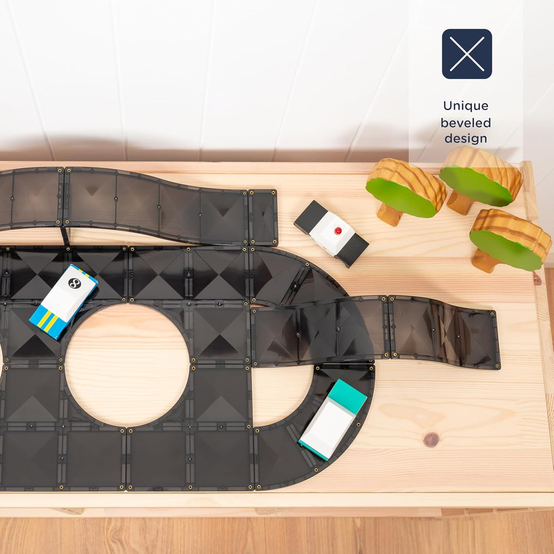 CONNETIX Magnetbausteine Strassen Rampen- und Kreuzungspaket, 16 Stück