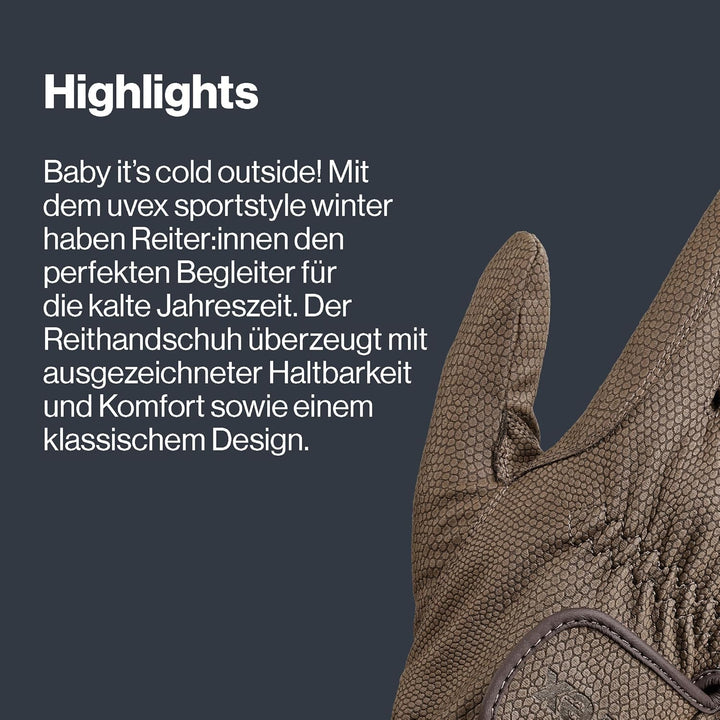 uvex sportstyle winter - dehnbarer Reithandschuh für Damen und Herren - exzellenter Grip & strapazie