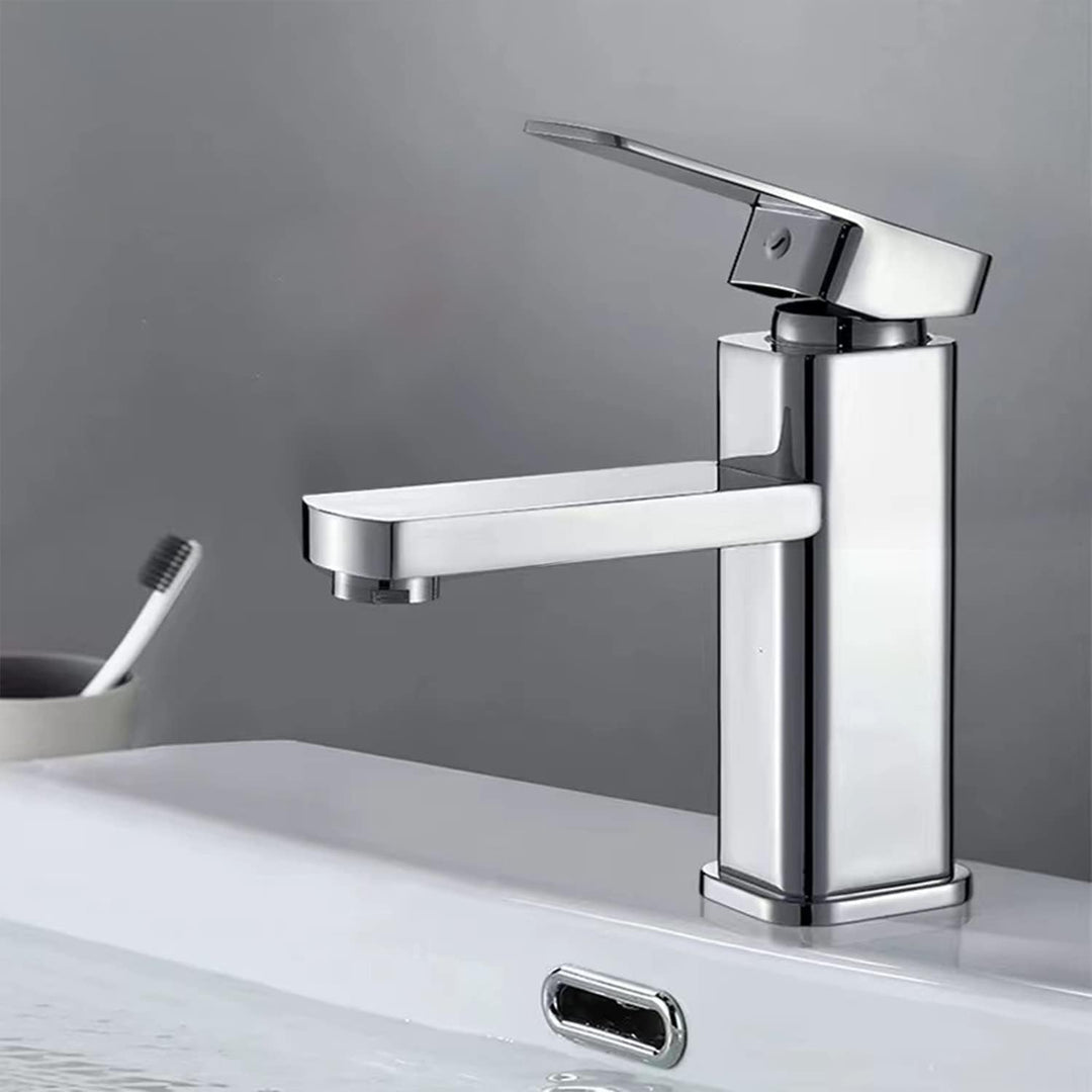 SOLVEX Wasserhahn Bad, Eckig Einhebelmischer Waschbecken, Wasserhahn Bad, Badezimmer Wasserhahn Hohe