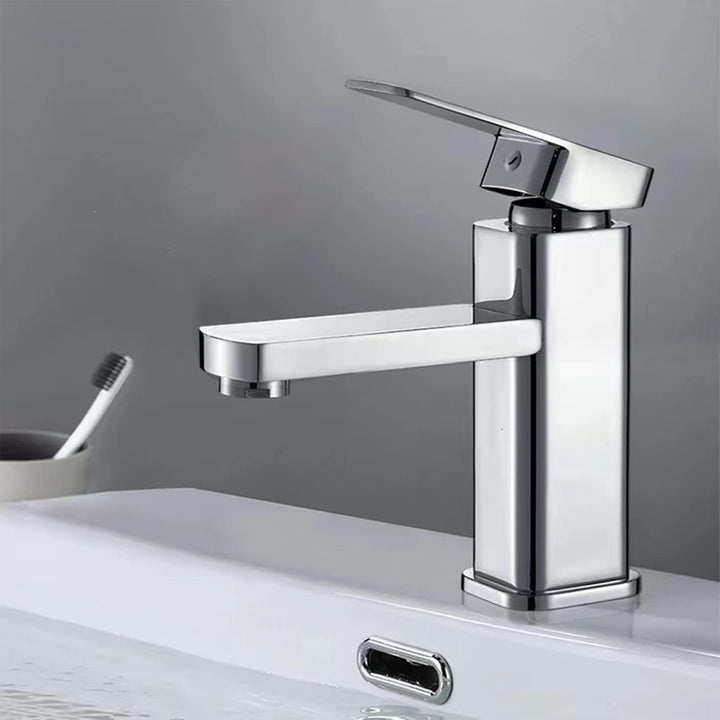 SOLVEX Wasserhahn Bad, Eckig Einhebelmischer Waschbecken, Wasserhahn Bad, Badezimmer Wasserhahn Hohe