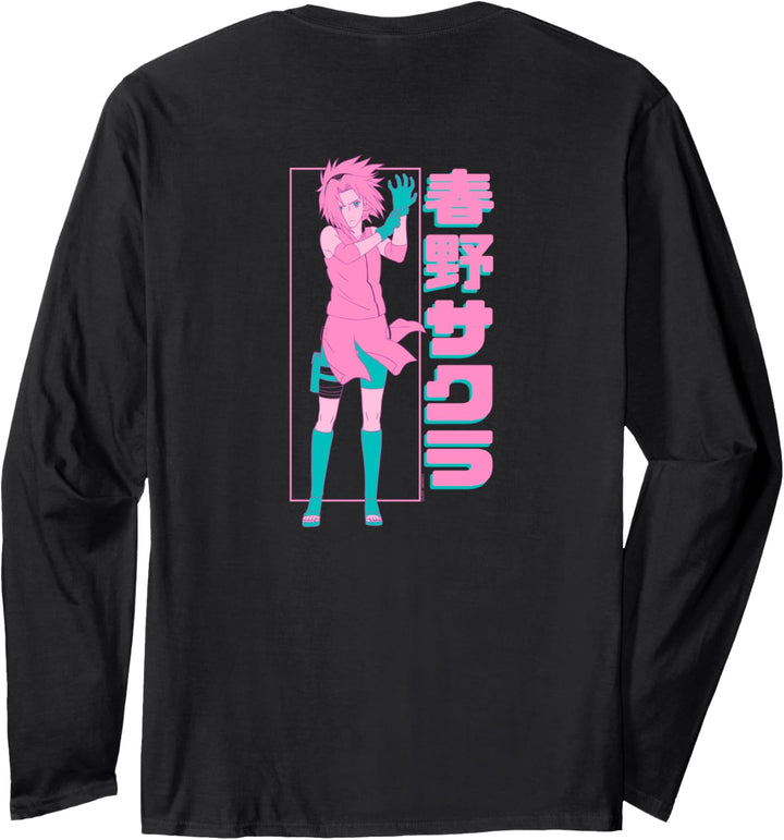 Naruto Shippuden Pink und Blaugrün Sakura Langarmshirt
