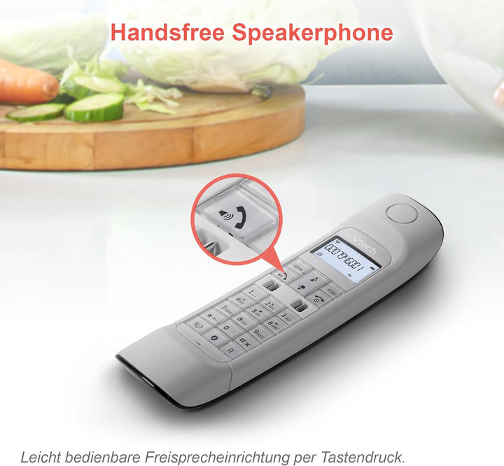VTech LS1350 Retro-Design Telefon Schnurlos DECT Schnurlostelefon mit digitalem Anrufbeantworter, An