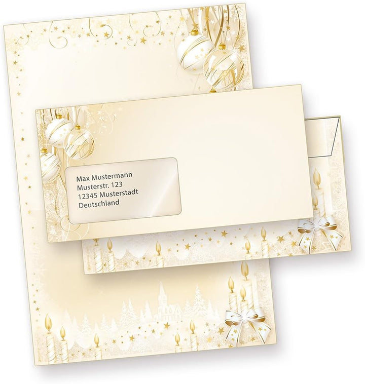 Weihnachtsbriefpapier Weihnachtsmärchen (250 Sets mit Fenster) anmutiges Briefpapier Weihnachten DIN