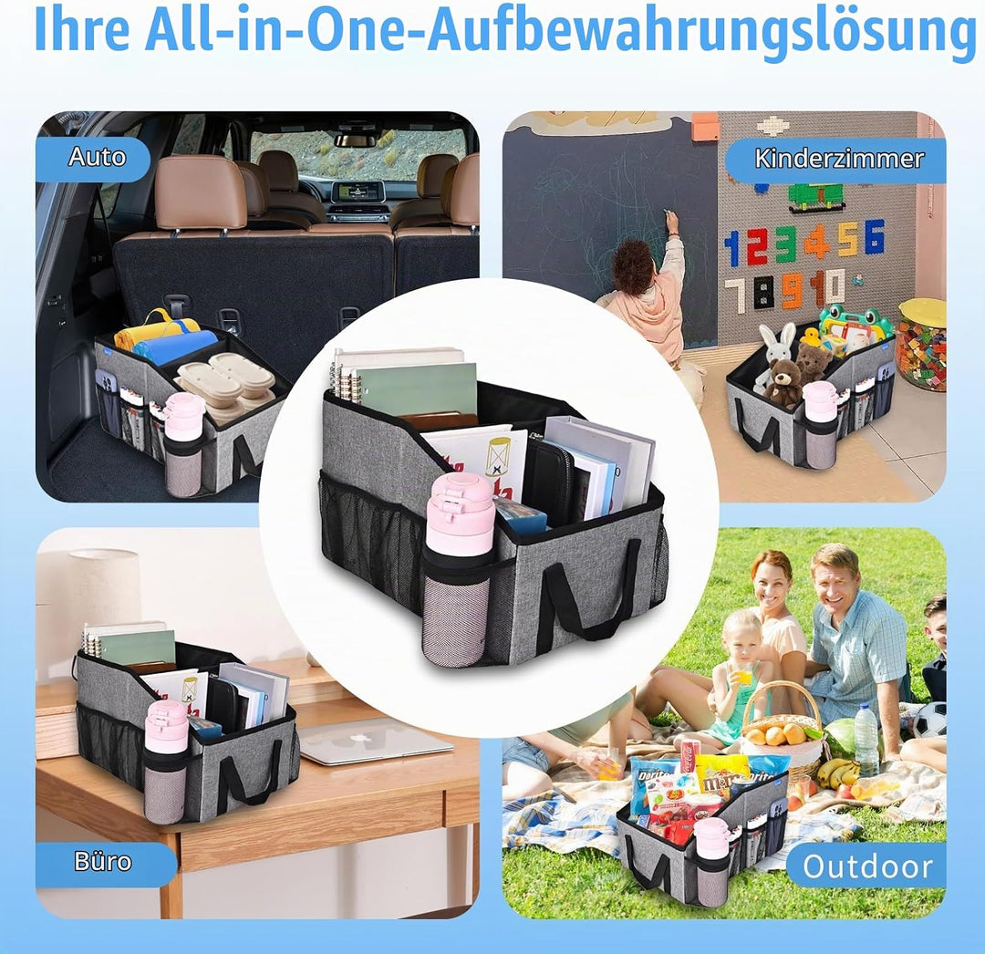 Auto Organizer für Vorne und Rücksitz, Beifahrersitz, Auto Organizer Kinder mit Mehrere Taschen Getr