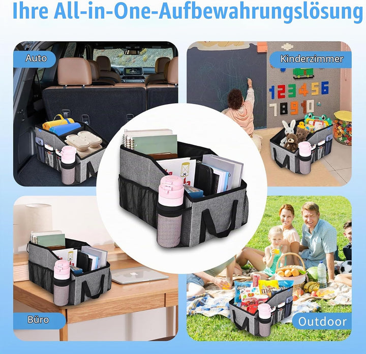 Auto Organizer für Vorne und Rücksitz, Beifahrersitz, Auto Organizer Kinder mit Mehrere Taschen Getr