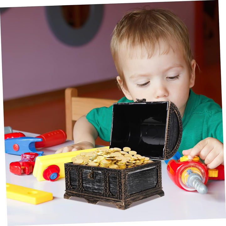 Toyvian Kleine Schatzkiste Vintage Aufbewahrungsbox Schmuckkiste Bonbonkiste Geschenkbox Tischdeko R