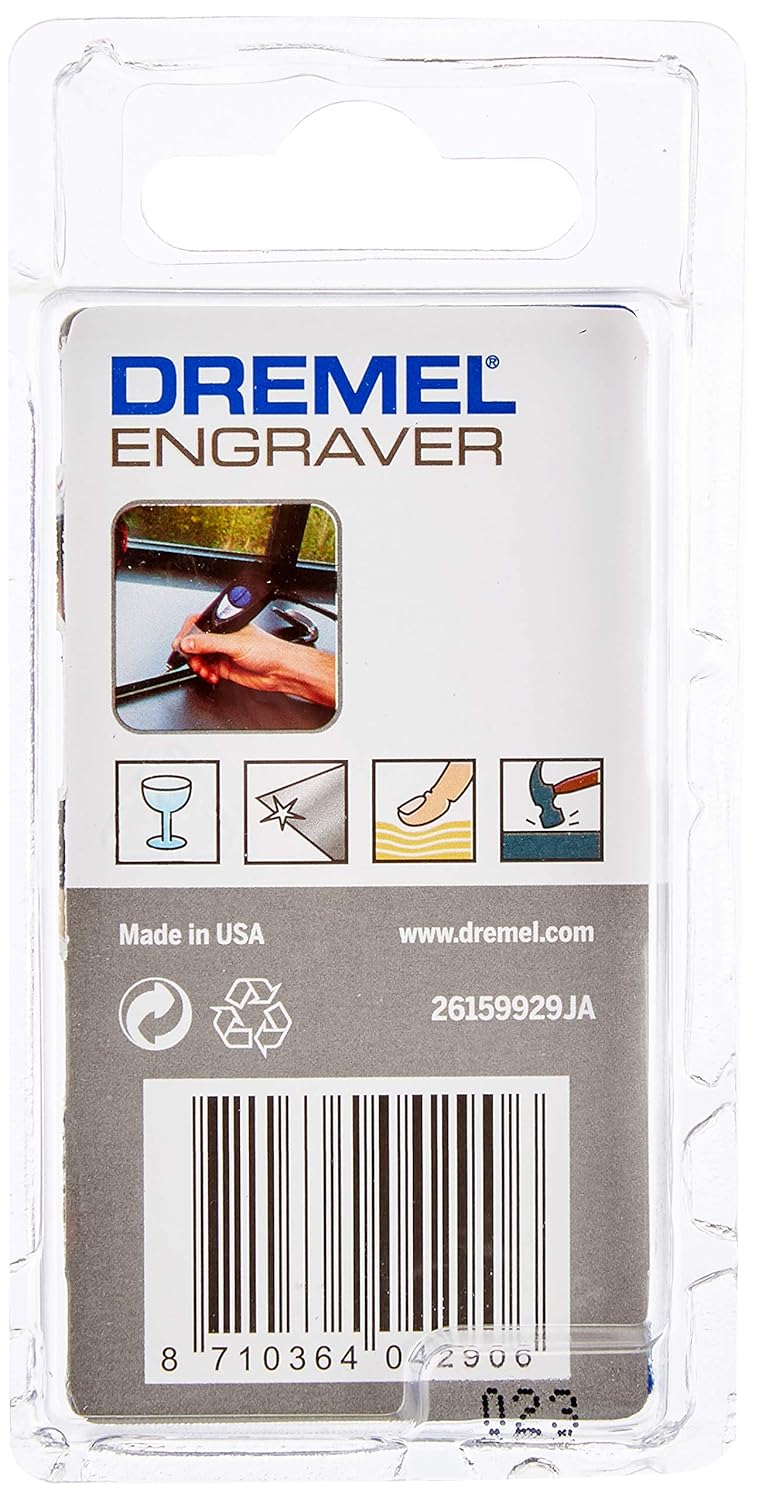 Dremel Diamant-Gravierspitzen Zubehörsatz für den Dremel 920 Gravierer mit 3 Gravierspitzen zum Grav